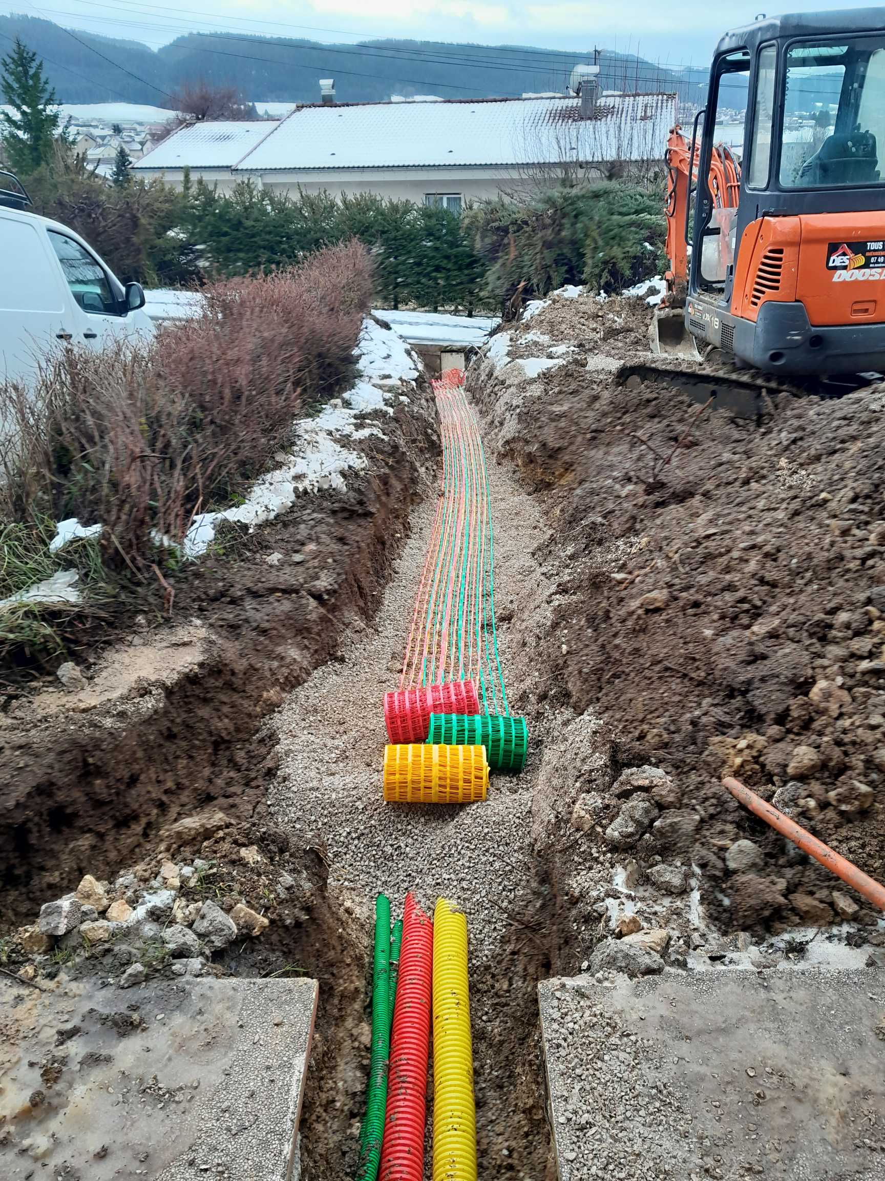 travaux de réseaux enterrés Haut-Doubs